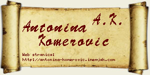 Antonina Komerović vizit kartica